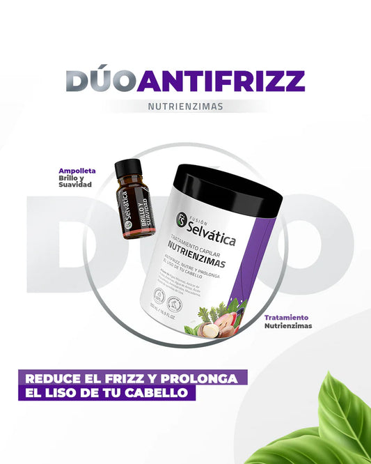 DUO CAPILAR adiós FRIZZ- Tratamiento nutrienzimas + Ampolleta de Brillo